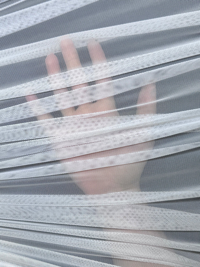 White 4 Way Stretch Power Mesh