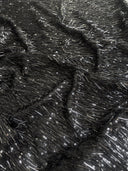 Black Fringe Sequin on Mesh
