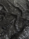 Black Fringe Sequin on Mesh