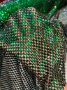 Luxury Rhinestone Mesh Emerald Green