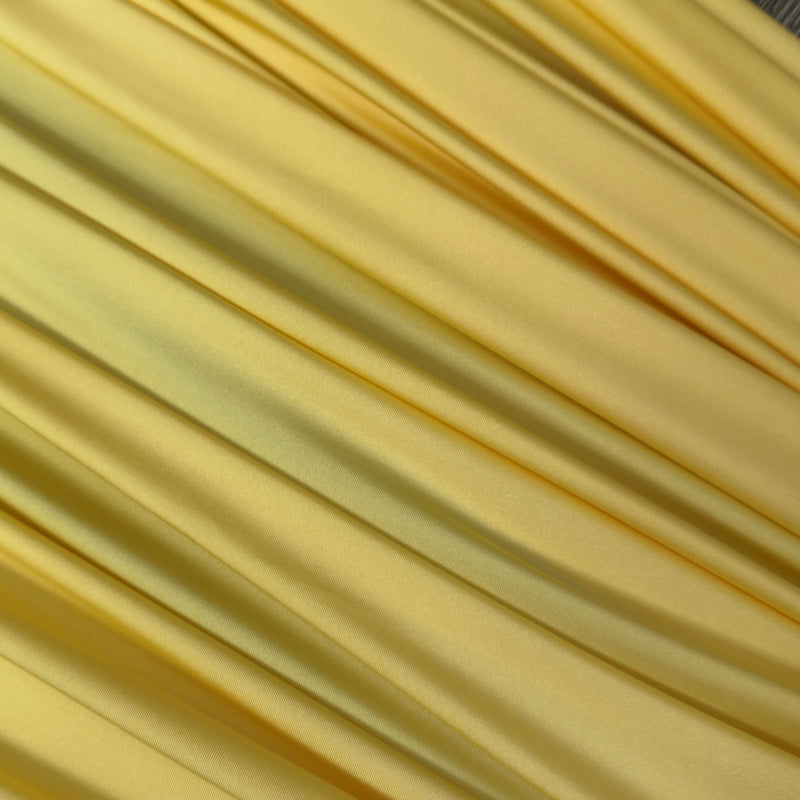 Shiny Yoga Nylon Spandex Banana Yellow