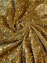 Sequin Velvet Caramel Gold