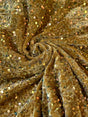 Sequin Velvet Caramel Gold