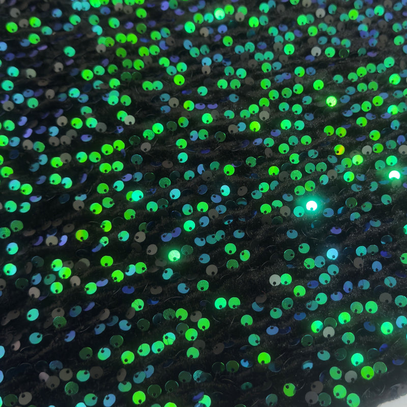 Sequin Velvet Emerald Green