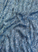 Fringe Sequin on Mesh Sky Blue