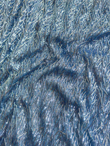 Fringe Sequin on Mesh Sky Blue