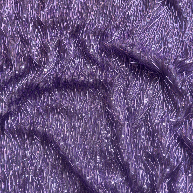 Fringe Sequin on Mesh Lavender