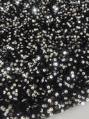 Sequin Velvet Silver Black