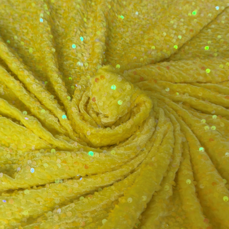 Sequin Velvet Banana Yellow