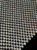 Luxury Rhinestone Mesh Silver