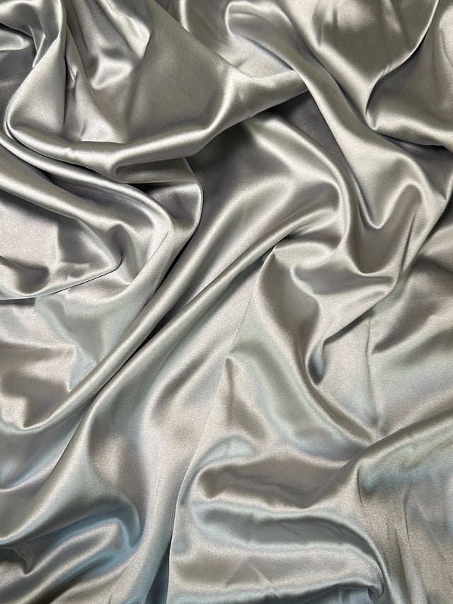 Stretch Crepe Back Satin Silver