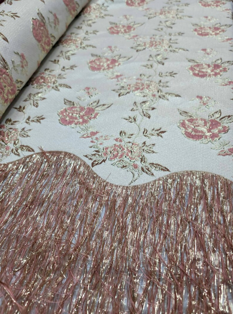 Brocade Eyelash Metallic Rose Gold
