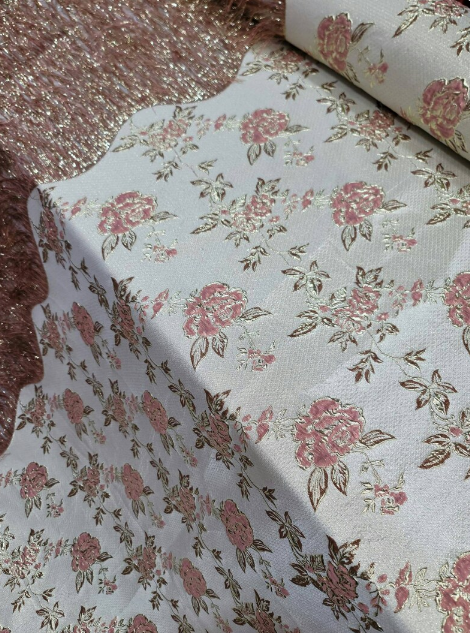 Brocade Eyelash Metallic Rose Gold