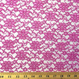 Magenta Raschel Lace Polyester Fabric - French Floral, 60" Width