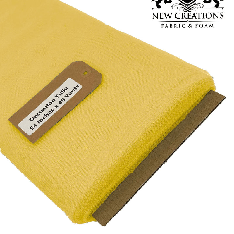 Mango Yellow Tutu Tulle Fabric - Mango Yellow Sheer Netting, 54" Width (5 Yards)