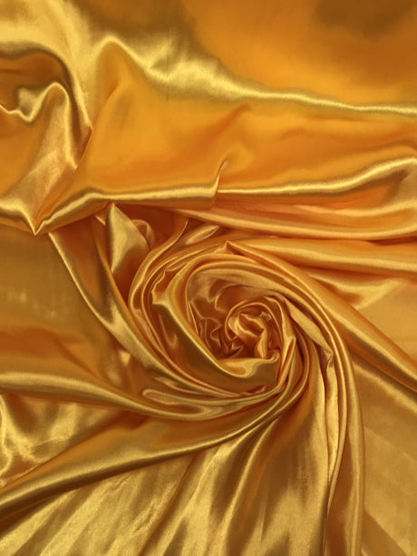 Mango Yellow Medium Satin Fabric - Mango Yellow, 58"-60" Wide (1 Yard)