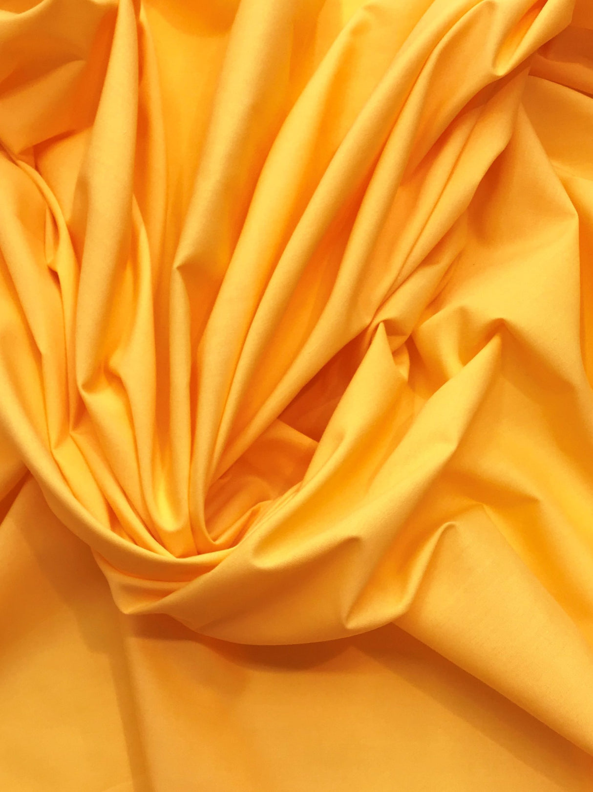 Mango Yellow Poly Cotton Fabric - Mango Yellow, 59/60" Width (1 Yard)