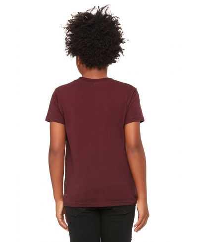 Bella Canvas 3001Y Airlume Combed And Ring-Spun Cotton Fabric - Maroon, Short Sleeve, Youth Tee (1 Unit)