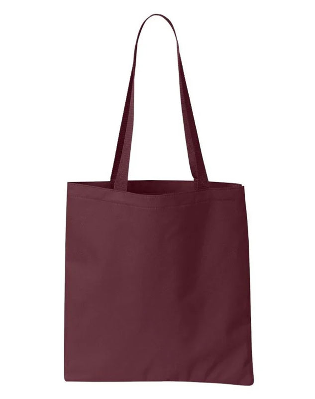 Small Tote Bag Polyester PVC Fabric - Burgundy, 14 3/4" W X 13 3/4" H (1 One Size)