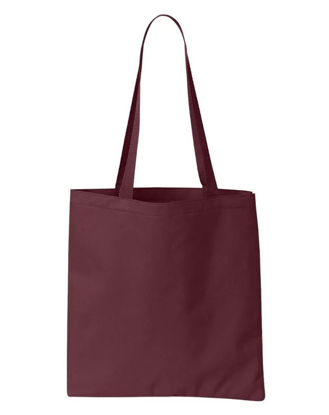 Small Tote Bag Polyester PVC Fabric - Burgundy, 14 3/4" W X 13 3/4" H (1 One Size)