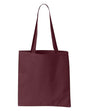 Small Tote Bag Polyester PVC Fabric - Burgundy, 14 3/4" W X 13 3/4" H (1 One Size)