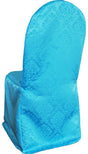 Damask Jacquard Chair Cover Turquoise