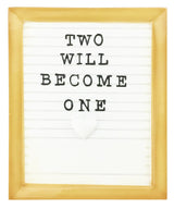 3.5 Inch Two Will Become One Letter Board Customizable Christmas Ornament Keepsake