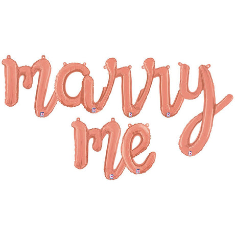 Foil Balloon MARRY ME Script Letters Kit