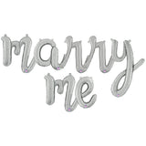 Foil Balloon MARRY ME Script Letters Kit