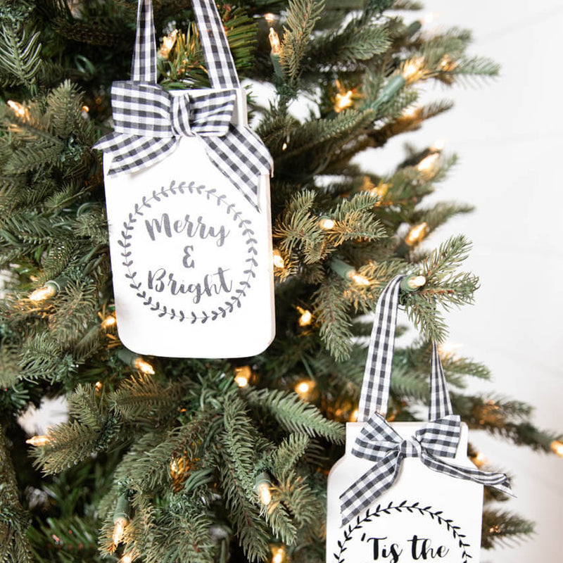 6 Inch Country Mason Jar Ornament Decorative Christmas Hanging Ornament