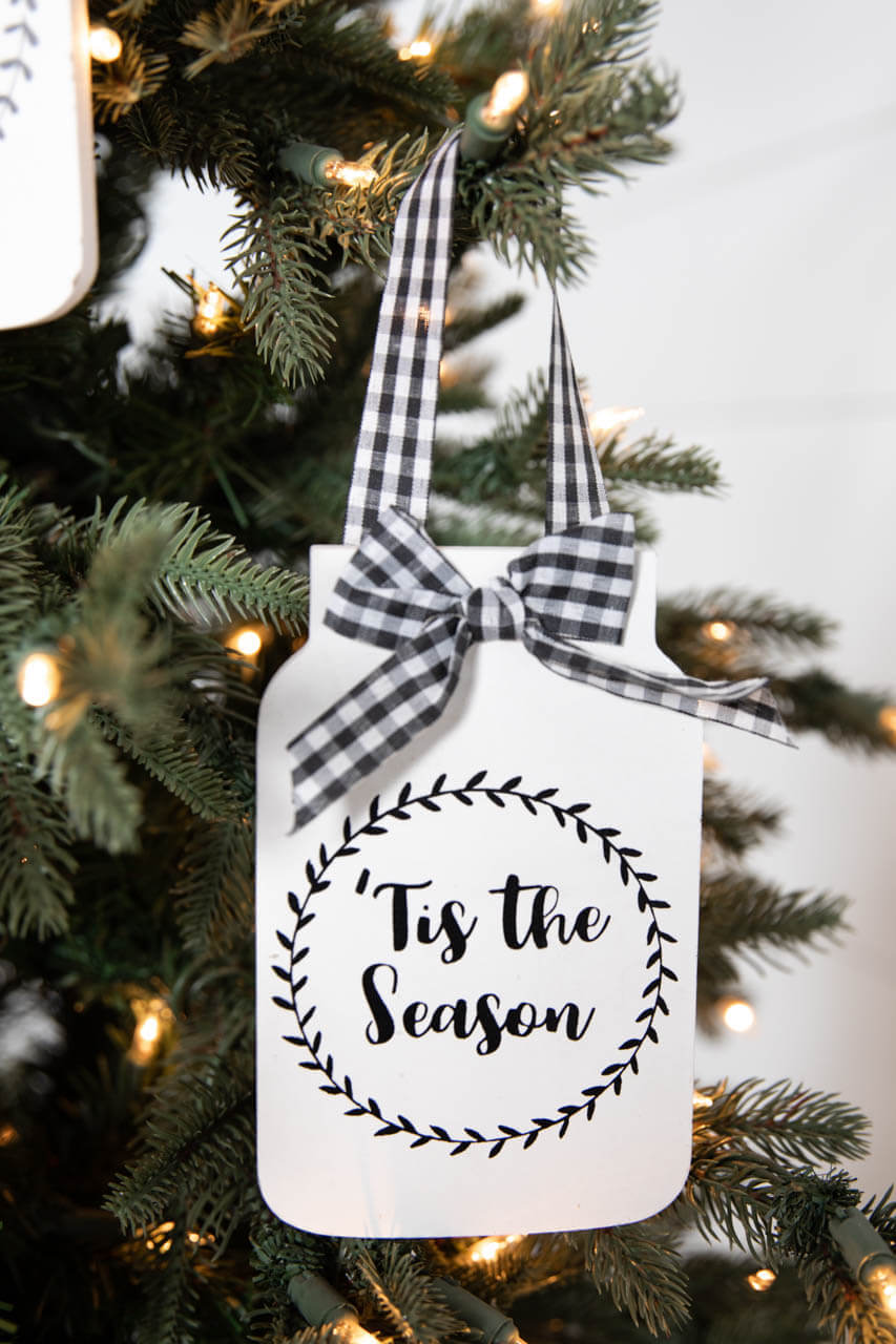 6” Country Mason Jar Ornament