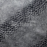 Matte Rocks Nylon Spandex Fabric - Silver/Black Hologram Snake Print, 58/60" Width (1 Yard)