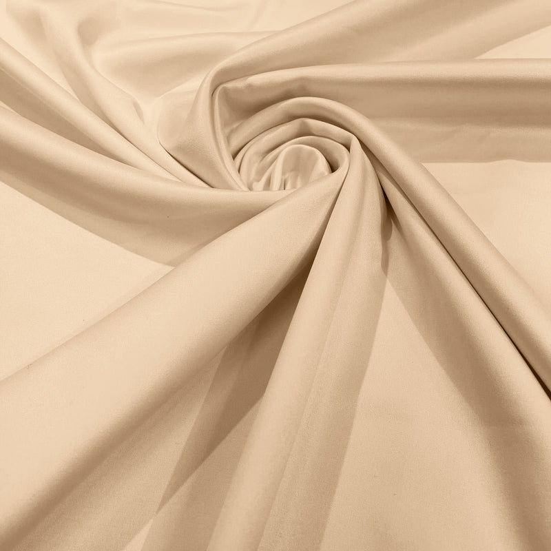 Dull Satin Peau De Soie Polyester Fabric - Matte Satin, 58" Width (1 Yard)