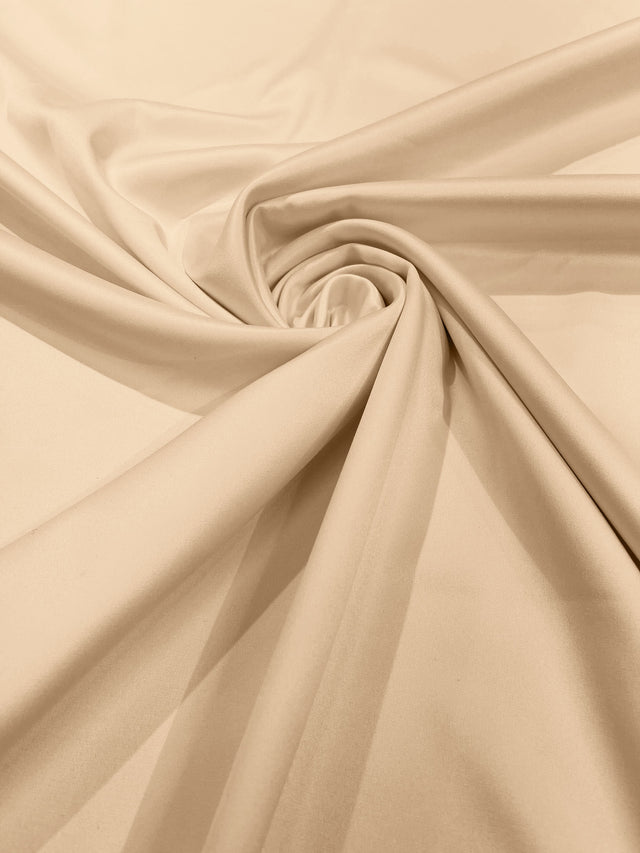 Dull Satin Peau De Soie Polyester Fabric - Matte Satin, 58" Width (1 Yard)
