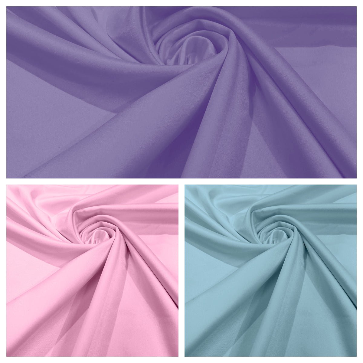 Dull Satin Peau De Soie Polyester Fabric - Matte Satin, 58" Width (1 Yard)