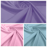 Dull Satin Peau De Soie Polyester Fabric - Matte Satin, 58" Width (1 Yard)