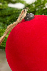 4" Red Velvet Flocked Ornament Christmas Decor