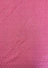 Heavy Eyelet Mauve Polyester Cotton Fabric - Mauve Floral Embroidery, 41"-42" Width