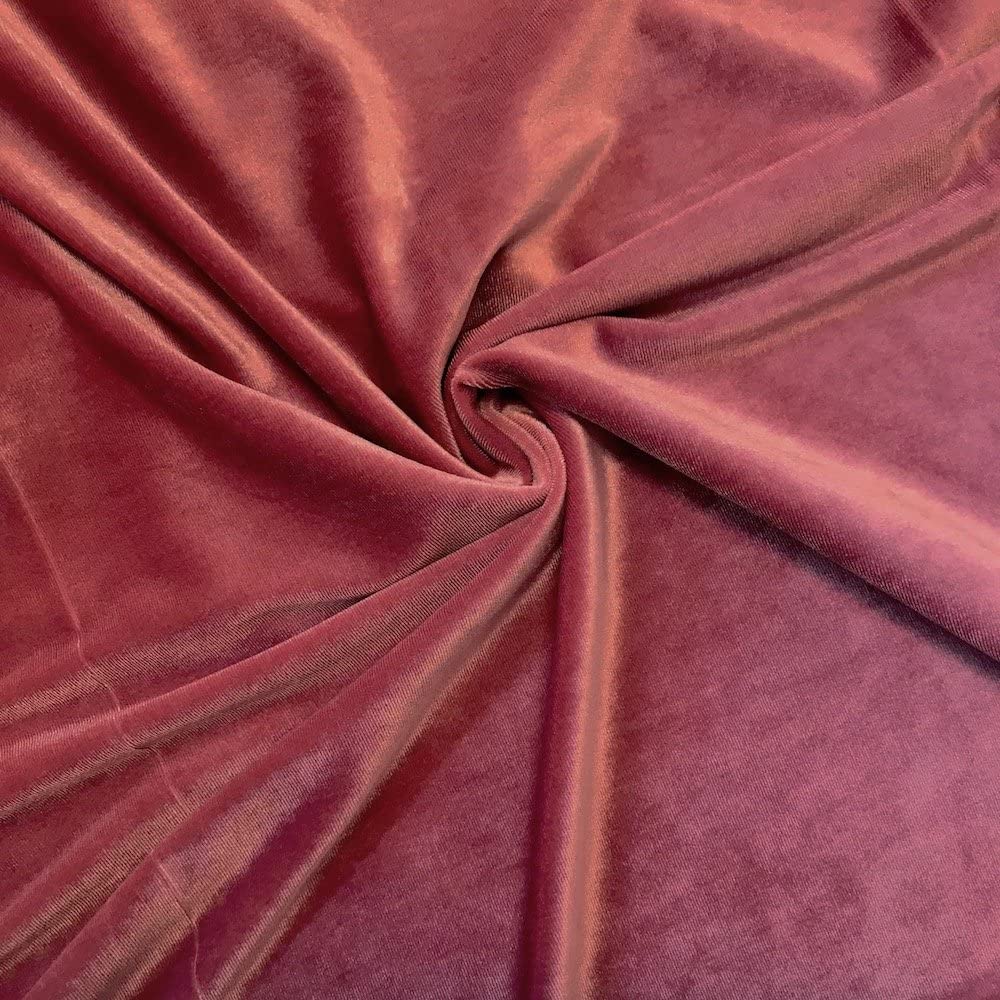 1 Yard Stretch Velvet Fabric Soft Silky 4 Way Stretch for Apparel Costumes 58/60 Inch Width