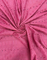 Mauve Medium Eyelet Polyester Cotton Fabric - Mauve, Solid, 41"-42" Width
