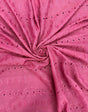 Mauve Medium Eyelet Polyester Cotton Fabric - Mauve, Solid, 41"-42" Width