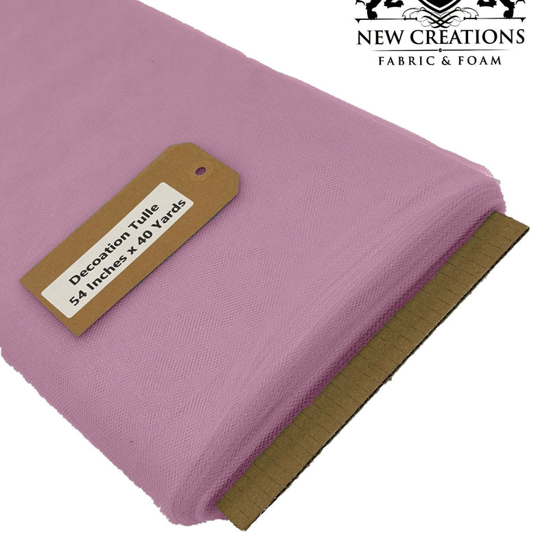 Mauve Tutu Tulle Fabric - Mauve Sheer Netting, 54" Width (5 Yards)