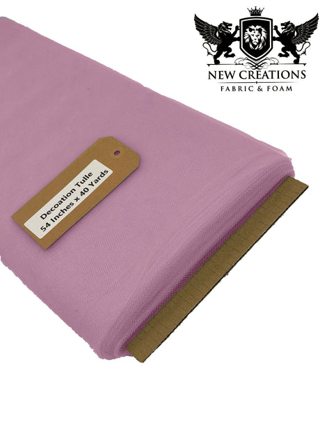 Mauve Tutu Tulle Fabric - Mauve Sheer Netting, 54" Width (5 Yards)