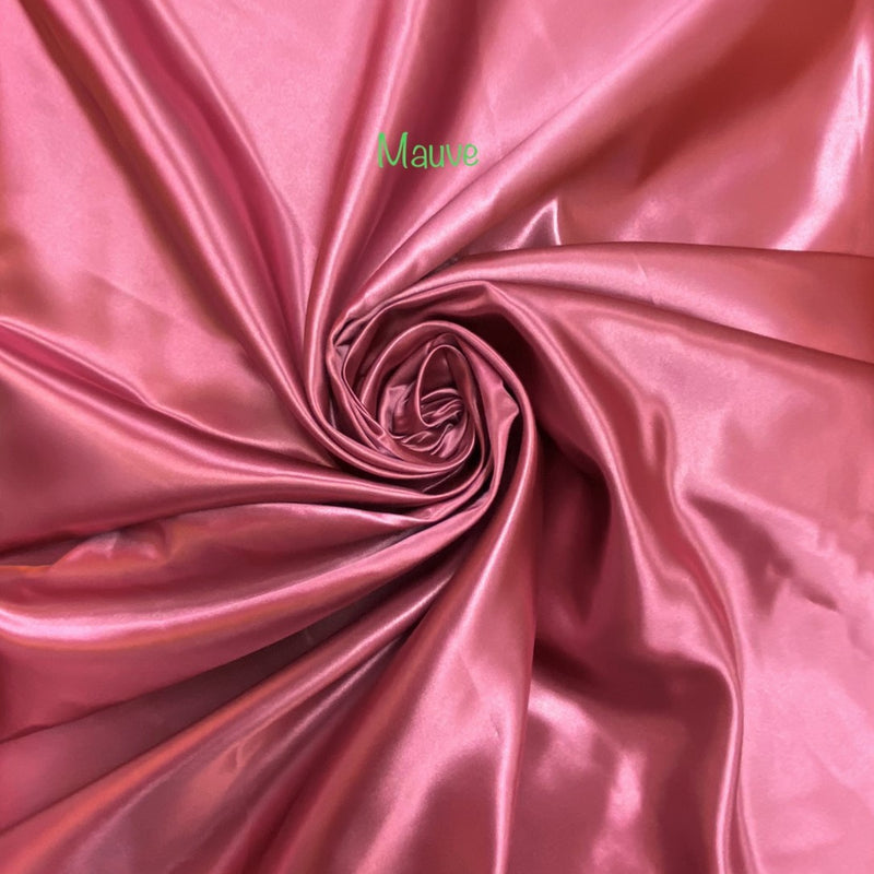 Mauve Bridal Satin Fabric - Mauve, 58"-60" Width (1 Yard)