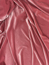Mauve Stretch Velvet Fabric - Mauve, 58"-60" Width