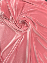Mauve Stretch Velvet Fabric - Mauve, 58"-60" Width
