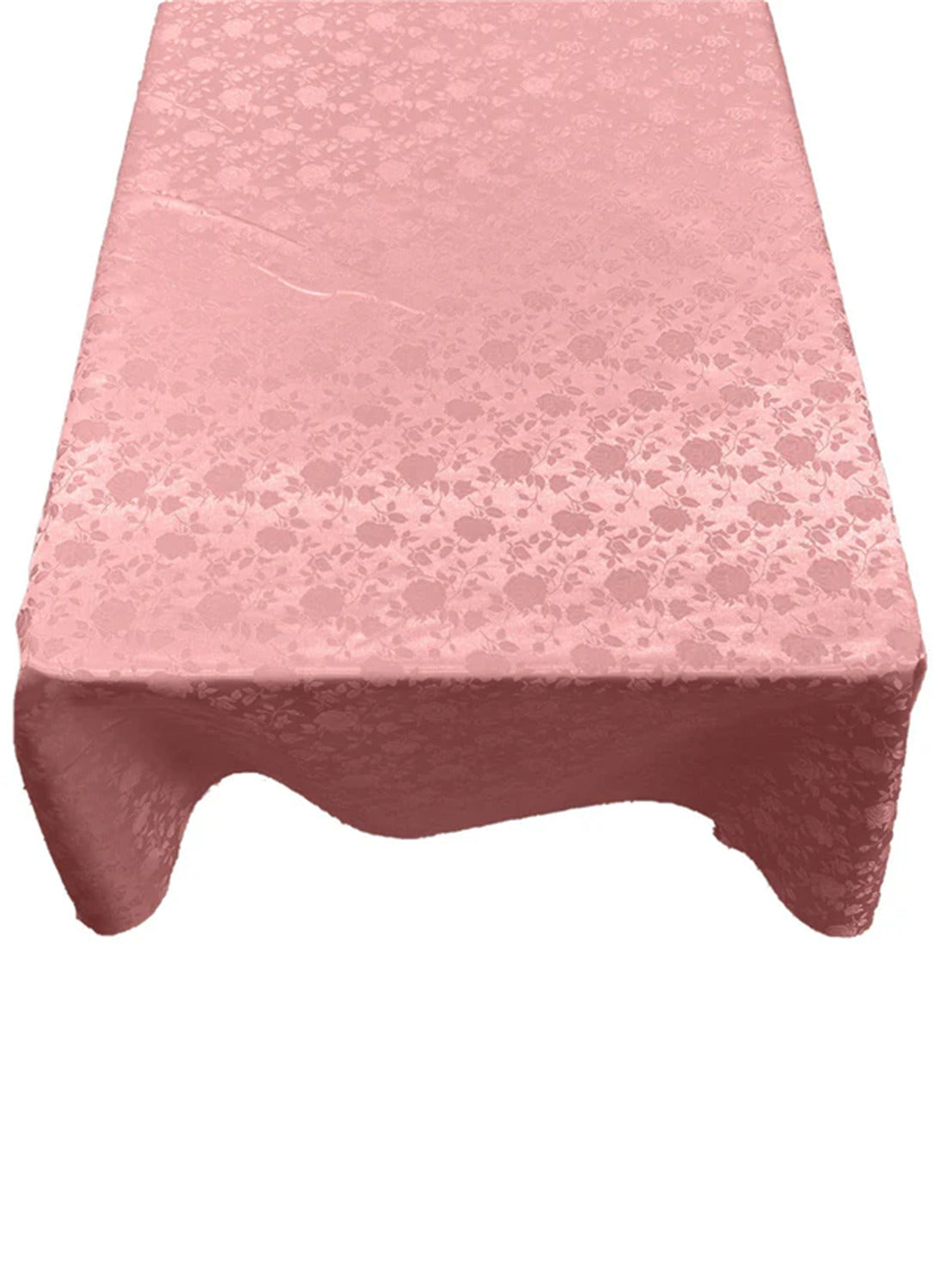 Square Tablecloth Roses Jacquard Satin Fabric - Floral Jacquard, 45" X 45" (1 Piece)