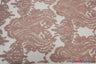 Medallion Bridal Lace Polyester Fabric - Sequins Damask Embroidery, Sheer White, 52" Width (1 Yard)