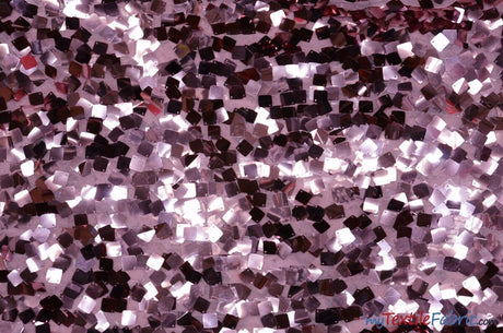 Dull Square Dazzle Polyester Fabric - Square Sequins, Sheer Mesh, 52" Width (1 Yard)