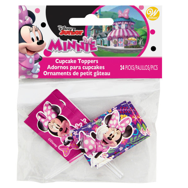 Wilton Disney Junior Minnie Mouse Cupcake Toppers, 24-Count